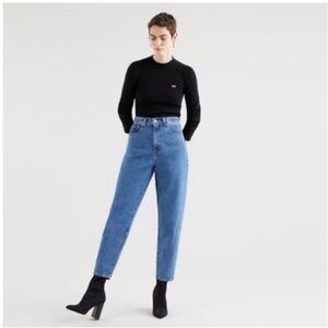 Levi's medium wash high loose taper